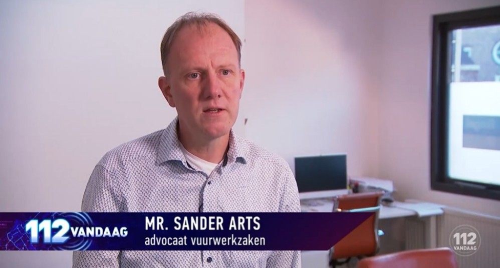 Vuurwerk Advocaat mr Sander Arts in 112 Vandaag (RTL5)
